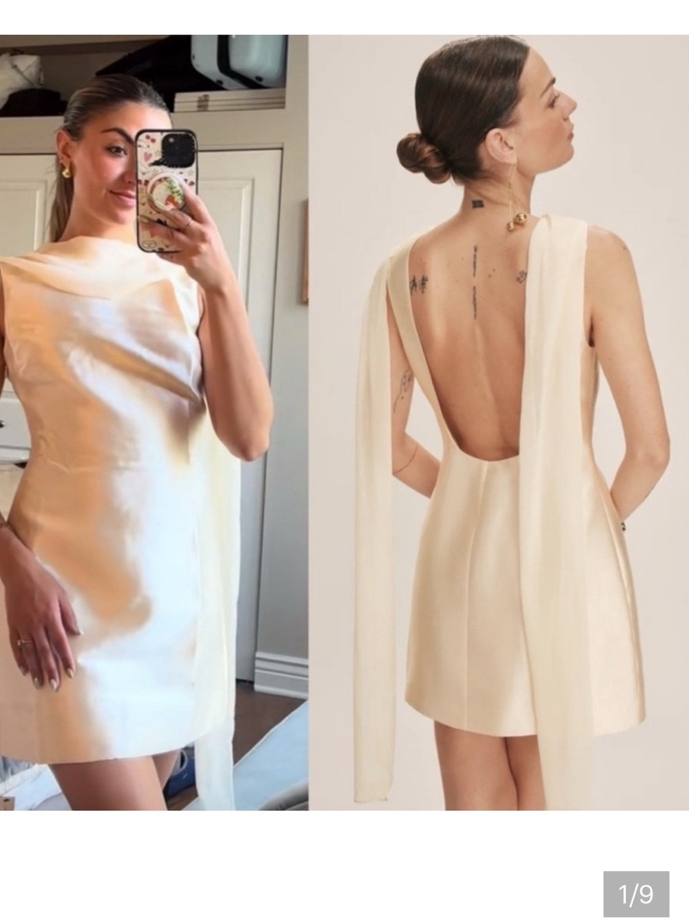 REFORMATION NWT Ecru Mini Dress 4